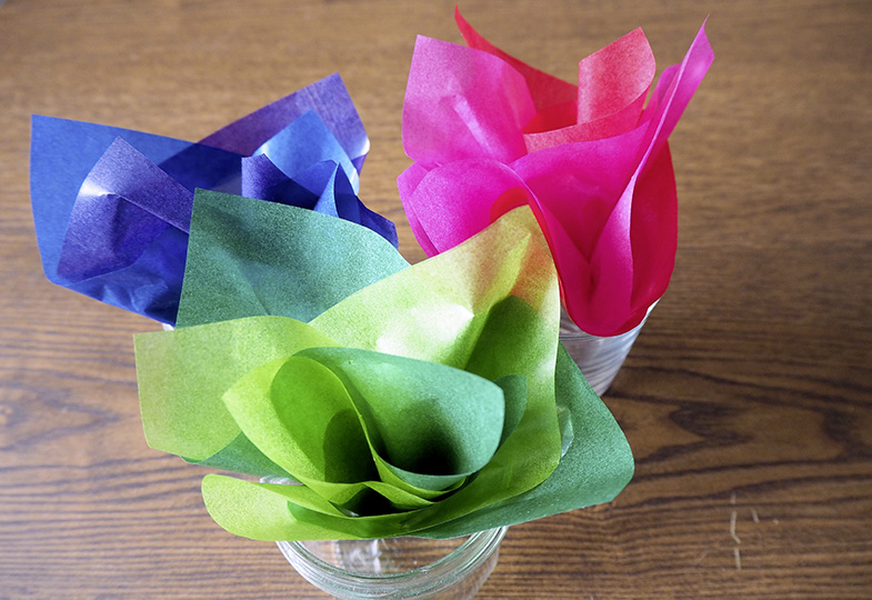 Bunte Papierdekoration