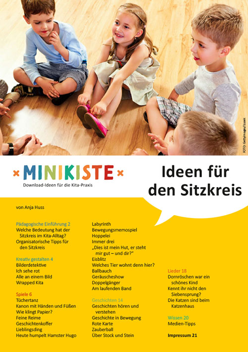 Titelseite Entdeckungskiste Projektidee: Ideen für den Sitzkreis