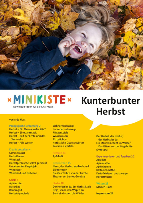 Titelseite Entdeckungskiste Projektidee: Kunterbunter Herbst in der Kita