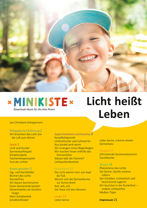 Titelseite Entdeckungskiste Projektidee: Licht heißt Leben. Ein Projektvorschlag zum Thema "Licht"