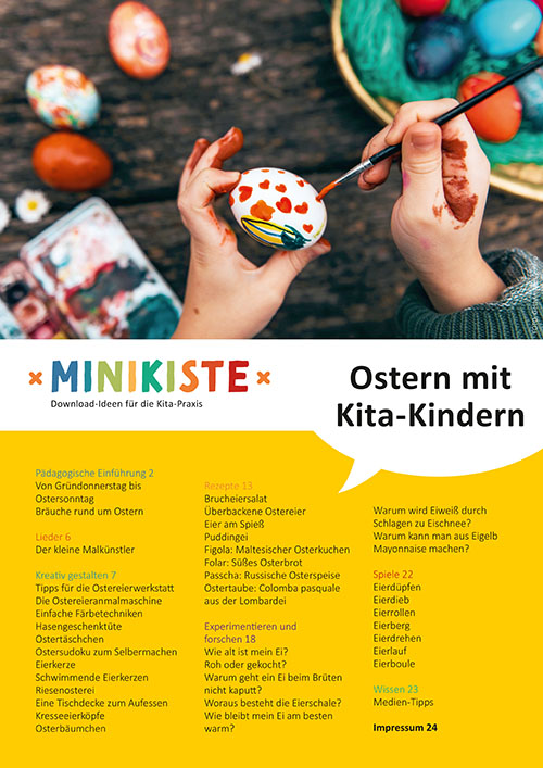 Titelseite Entdeckungskiste Projektidee: Ostern mit Kita-Kindern