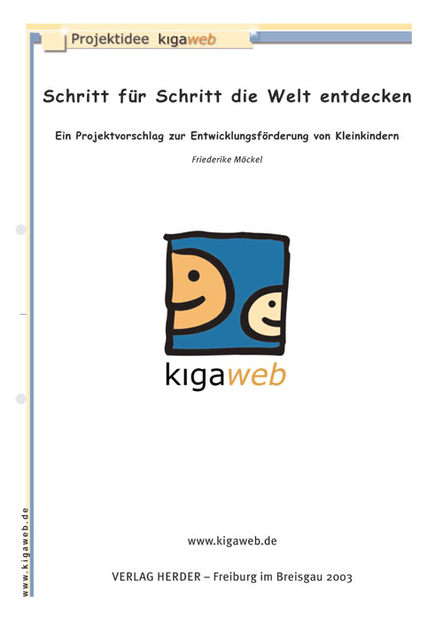 Titelseite Entdeckungskiste Projektidee: Schritt für die Schritt die Welt erkunden. Ein Projektvorschlag zur Entwicklungsförderung von Kleinkindern