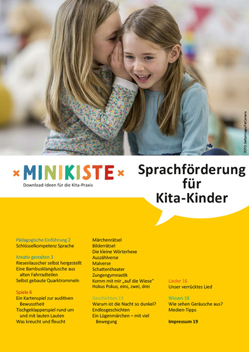 Titelseite Entdeckungskiste Projektidee: Sprachförderung für Kinder im Vorschulalter