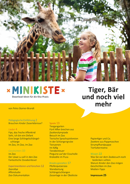 Titelseite Entdeckungskiste Projektidee: Tiger, Bär und noch viel mehr. Ein Projektvorschlag zum Thema Tiere im Zoo