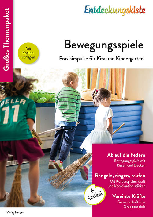 Titelseite Entdeckungskiste Themenpaket: Bewegungsspiele