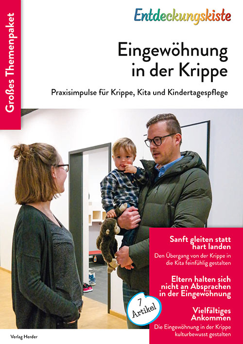Titelseite Entdeckungskiste Themenpaket: Eingewöhnung in der Krippe