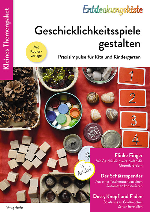 Titelseite Entdeckungskiste Themenpaket: Geschicklichkeitsspiele gestalten