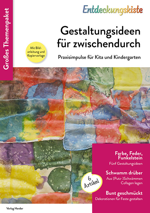 Titelseite Entdeckungskiste Themenpaket: Gestaltungsideen für zwischendurch