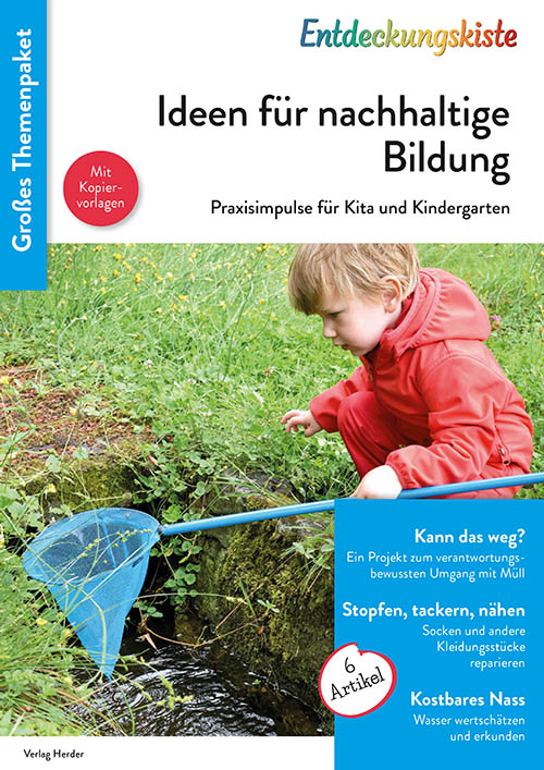 Titelseite Entdeckungskiste Themenpaket: Ideen für nachhaltige Bildung