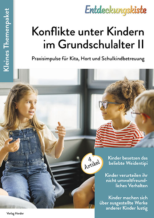 Titelseite Entdeckungskiste Themenpaket: Konflikte unter Kindern im Grundschulalter II