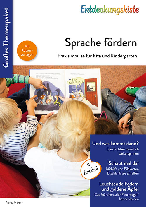 Titelseite Entdeckungskiste Themenpaket: Sprache fördern