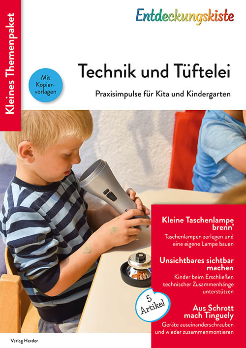 Titelseite Entdeckungskiste Themenpaket: Technik und Tüftelei