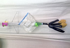 Das Verdauungssystem wurde aus verschiedenen Haushaltsmaterialien als Modell nachgebaut.