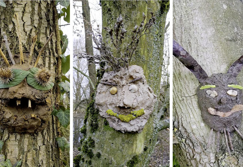 Figuren im Wald
