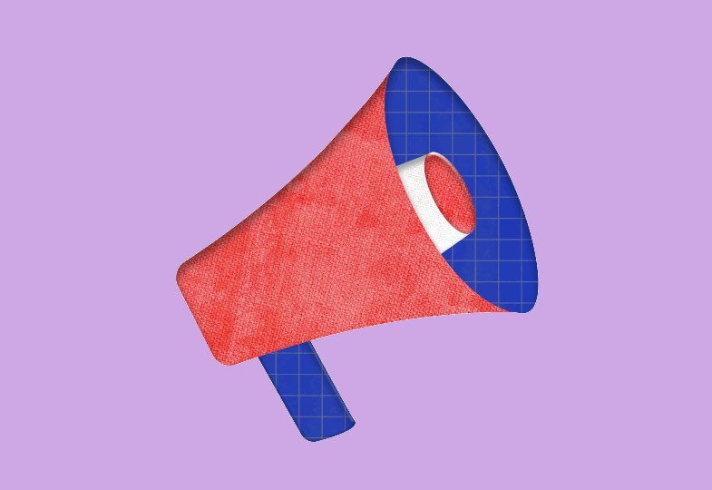 Illustration von einem Megaphone