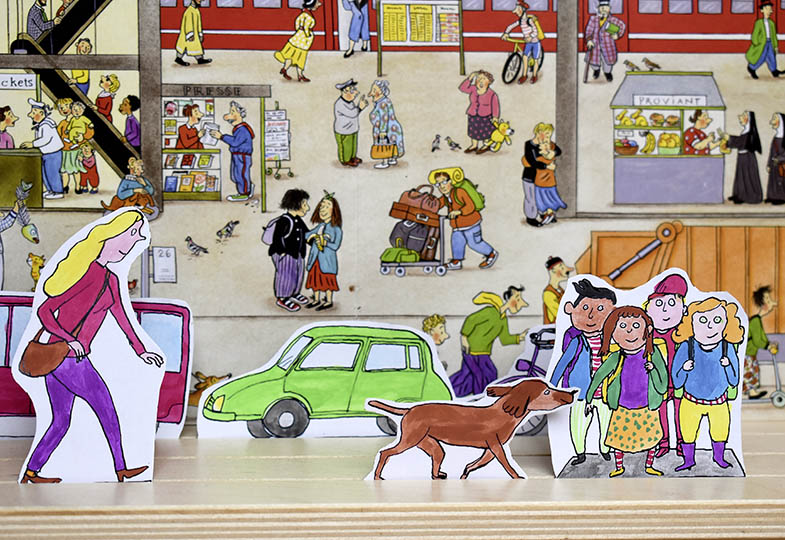 Kunstwerk von einer Straßensituation