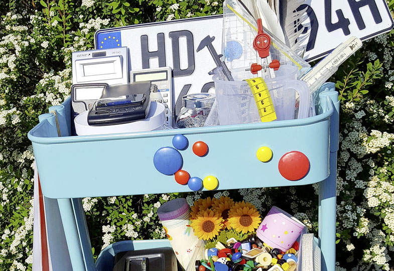 Fundus in einem Rollcontainer