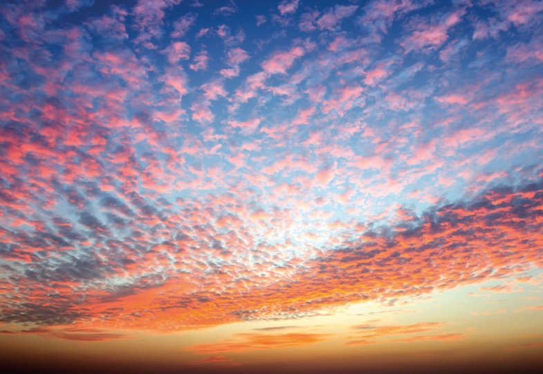 Staunen über einen Sonnenuntergang