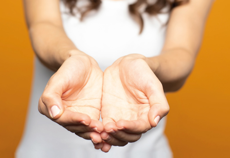 Symbole verstehen die Hand