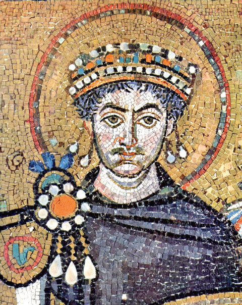 Mosaik-Porträt des Kaisers Justinian