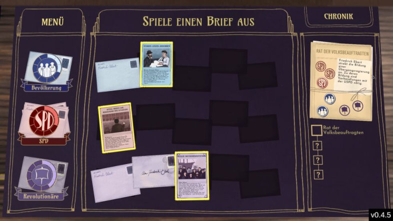 So sieht die Spieloberfläche aus