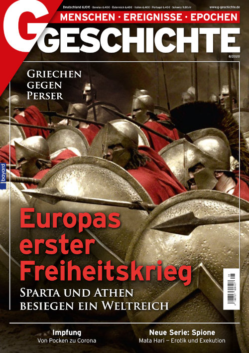 Titelseite G/GESCHICHTE. Menschen • Ereignisse • Epochen 8/2020