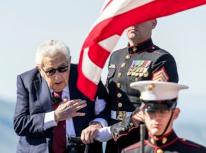 Februar 2023: Kissinger bei einer Feier zu Ronald Reagans 112. Geburtstag