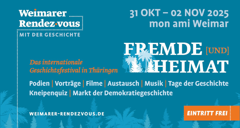 Werbeplakat für das Weimarer Rendez-vous mit der Geschichte 2025