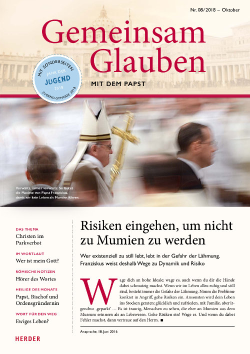 Titelseite: Gemeinsam Glauben 8/2018