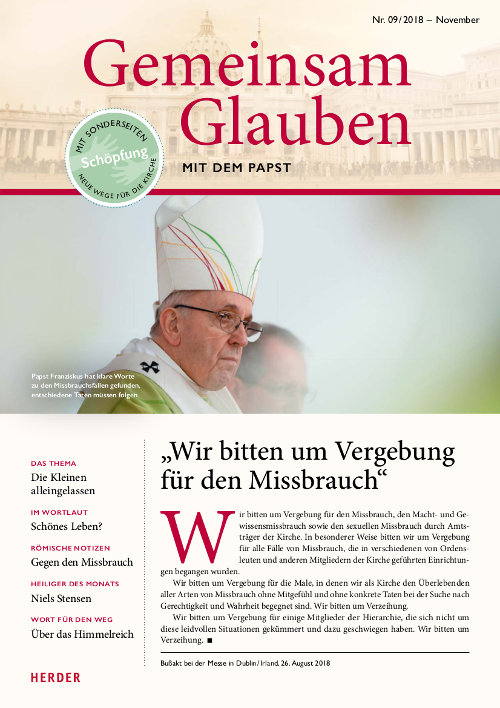 Titelseite: Gemeinsam Glauben 9/2018