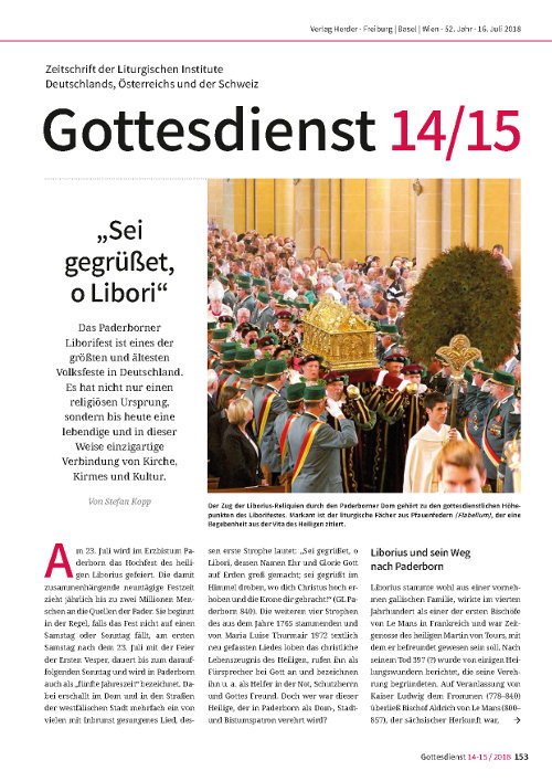 Gottesdienst 14-15 / 2018