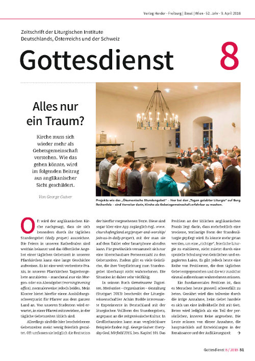 Gottesdienst 8 / 2018