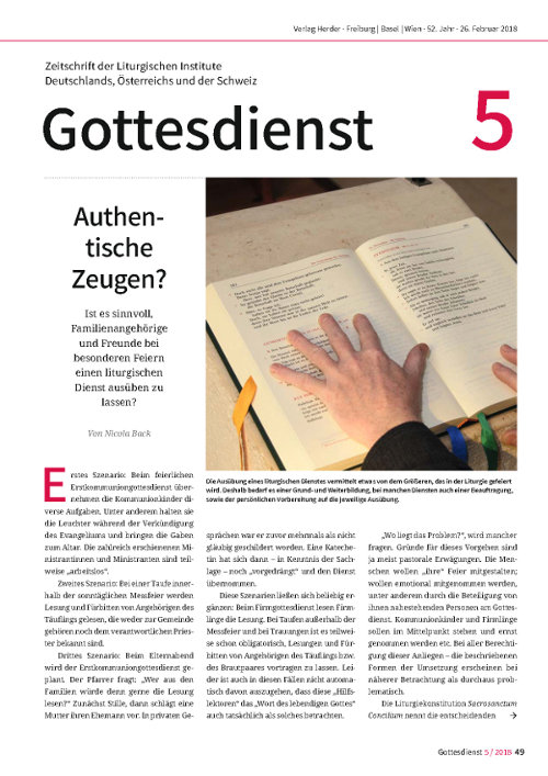 Gottesdienst 5 / 2018