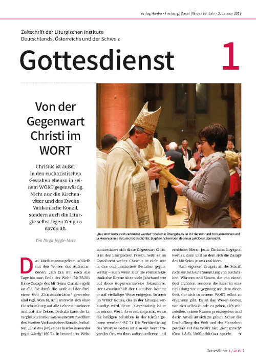 Gottesdienst 1 / 2019