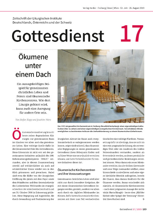 Gottesdienst 17/2019