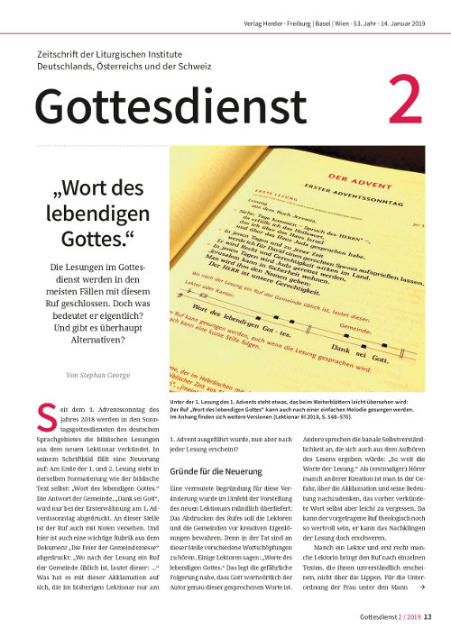 Gottesdienst 2 / 2019