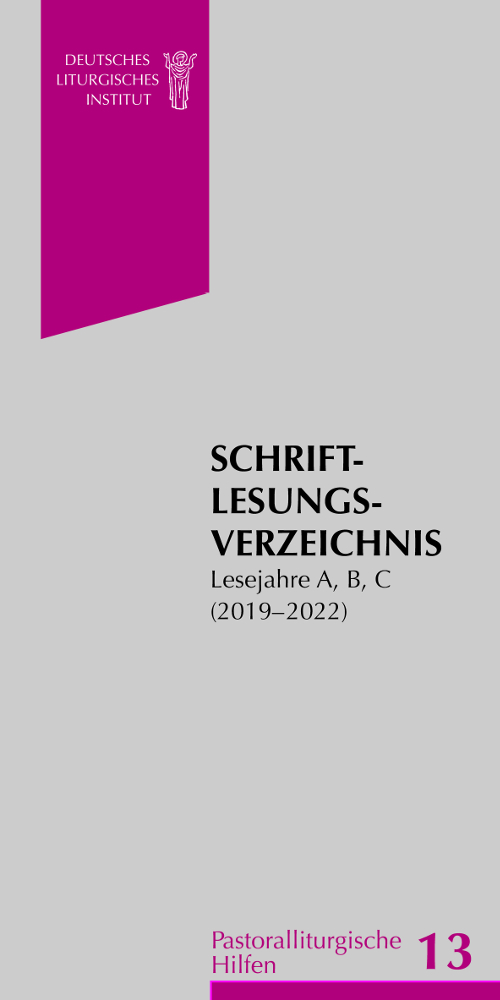Cover Schriftlesungsverzeichnis 2019–2022