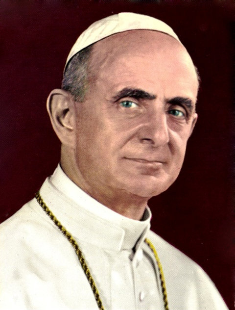 Portraitaufnahme von Papst Paul VI.