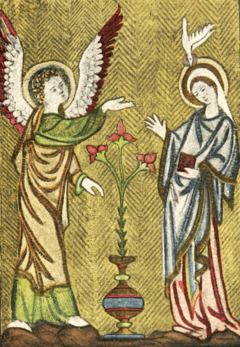 Darstellung Der Engel Gabriel besucht Maria (Stickerei)