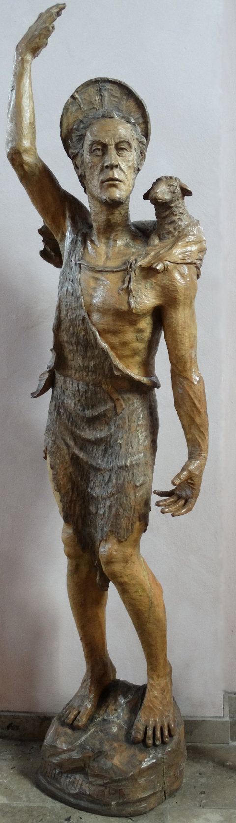 Holzstatue Johannes' des Täufers