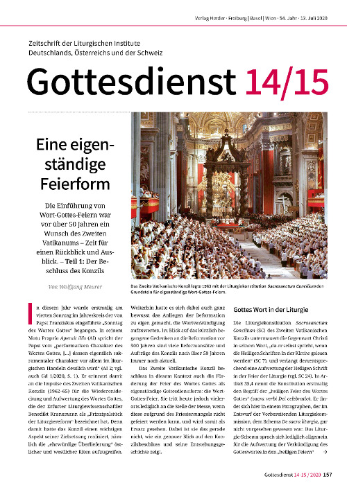 Gottesdienst 14-15/2020