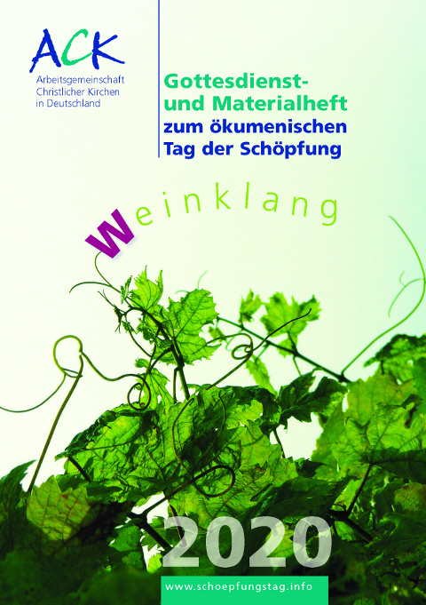 Cover des Gottesdienstheftes zum Schöpfungstag 2020