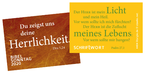 Bibeltext-Karten zum Sonntag des Wortes Gottes