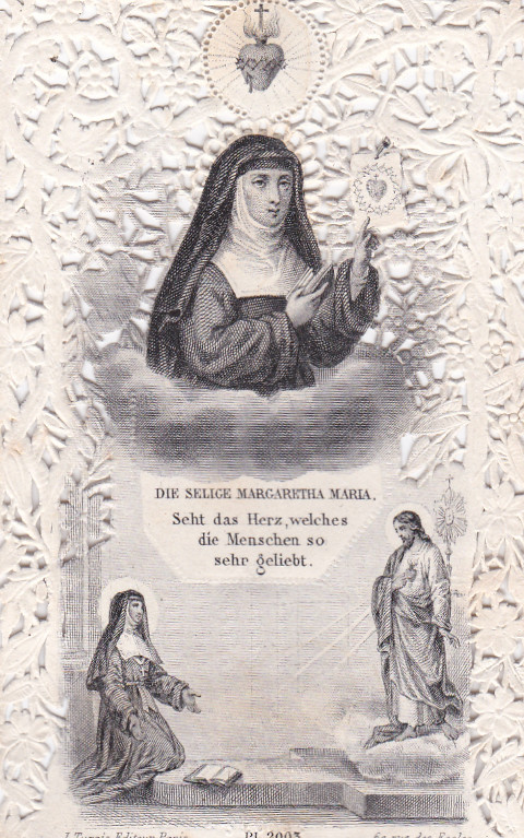 Andachtsbild Margareta Maria Alacoque (ca. 1880)