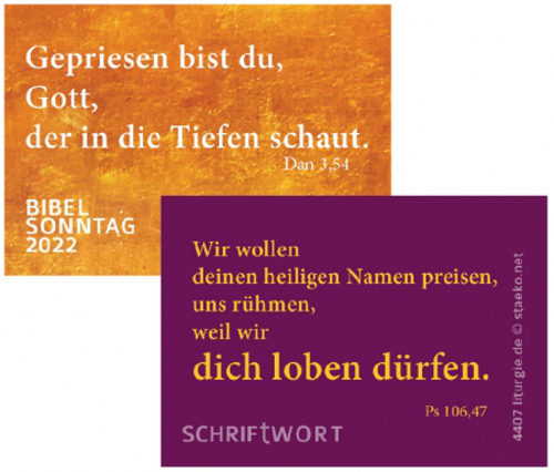 SchriftWort-Kärtchen zum Sonntag des Wortes Gottes 2022