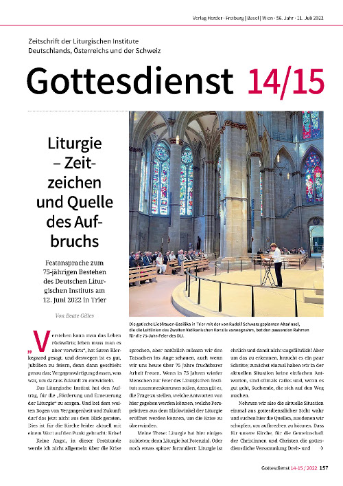 Gottesdienst 14-15/2022