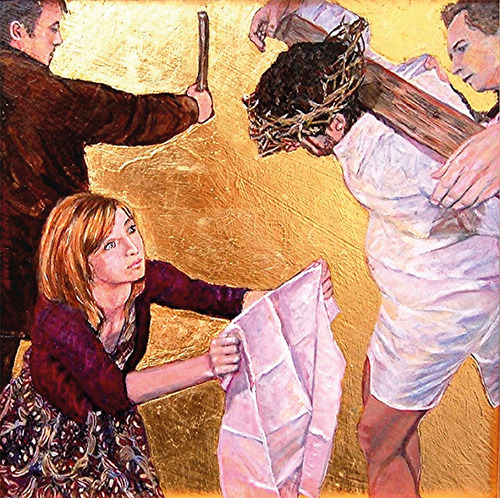 Sylvia Vandermeer, Kreuzweg, 6. Station (Kirche Stella Maris,  Ostseebad Binz)