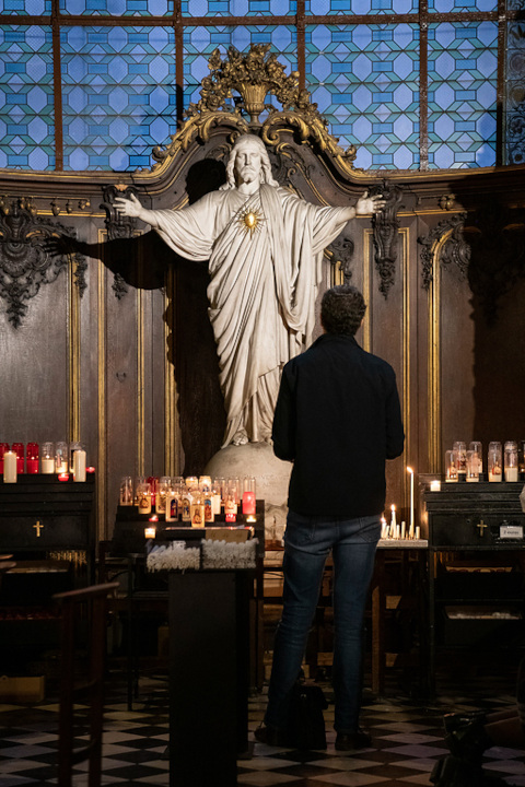 Eine Herz-Jesu-Figur