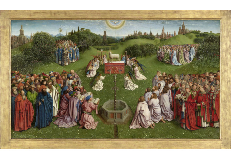 "Anbetung des Lammes", Genter Altar (Jan van Eyck, 1432)