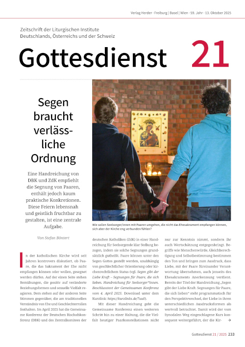 21 / 2025: 13. Oktober 2025